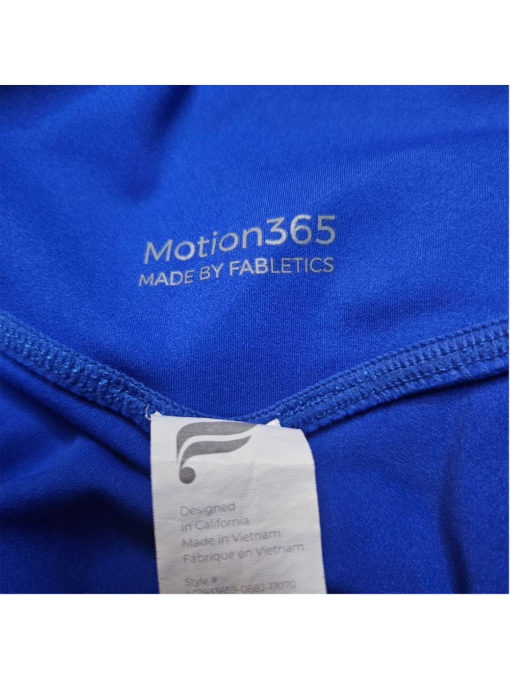 Fabletics XXL Blue Trinity Motion365 7/8 Pocket Leggings - Picture 10 of 10